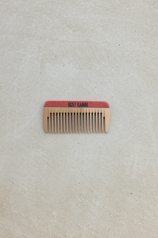 KOSTKAMM Mini pocket comb wood 8cm / Narrow